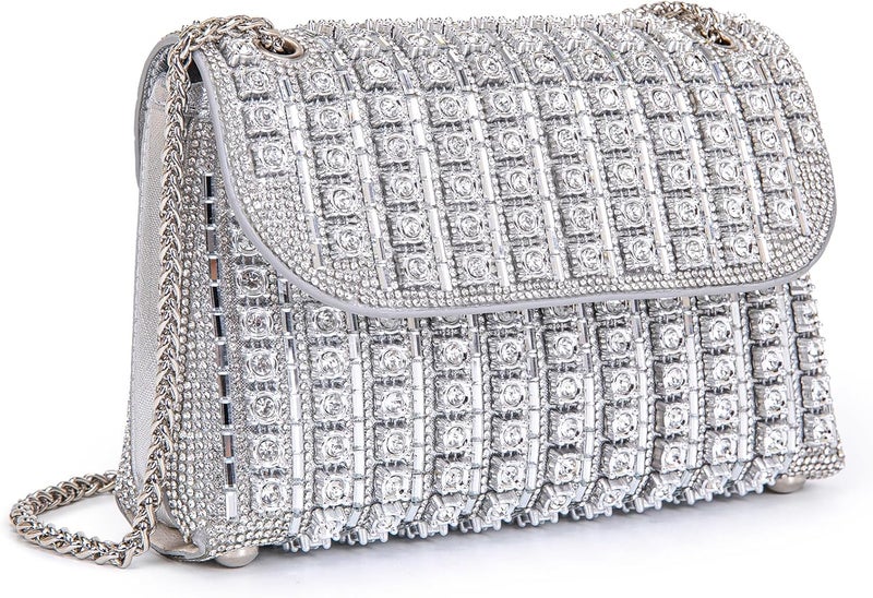 BBTT.ful Shoulder Bags Crossbody Bag Purses Handbags Crystals Rhinestone Evening Bag for Women Clutch Purse with Chain - Image 1